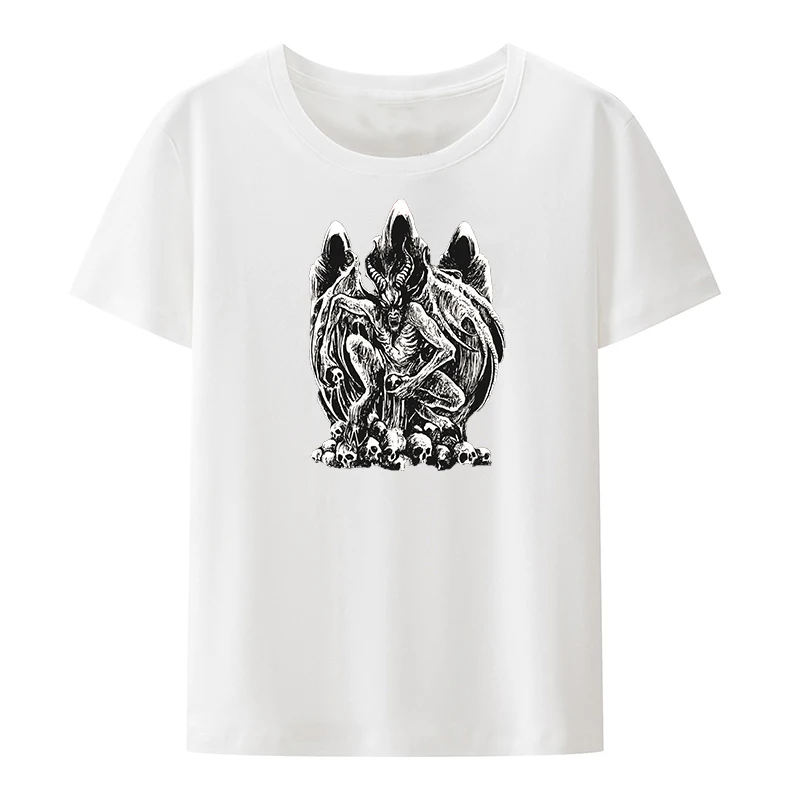 

Blue Torment Skull Cotton T-shirt Top Y2k Clothing Hipster Short Sleeve Tee Men Men's T-shirts Tech Summer Male Clothes Pride