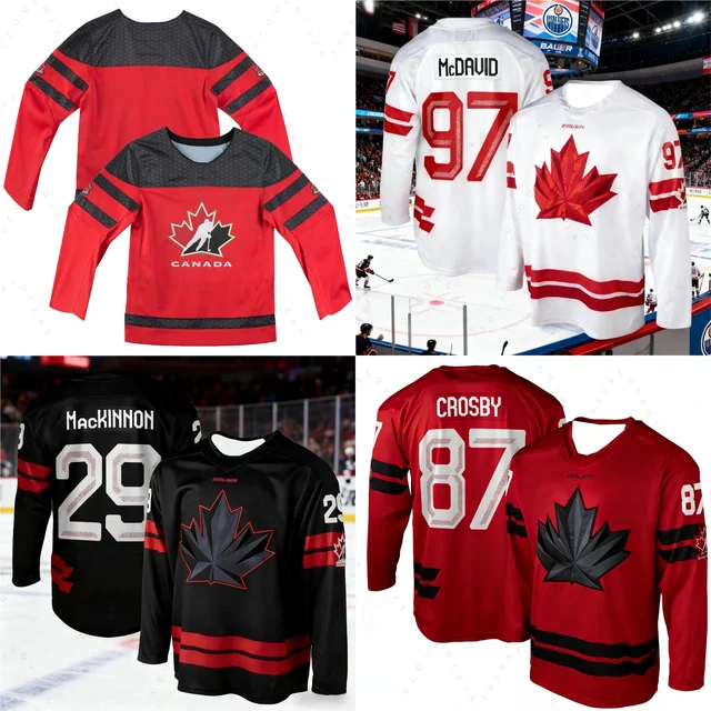 Nouveau modèle 2026 – Maillot de hockey sur glace du Canada – Édition spéciale fan McDavid – Kit de maillot de hockey pour homme – T-shirts athlétiques à manches longues 1