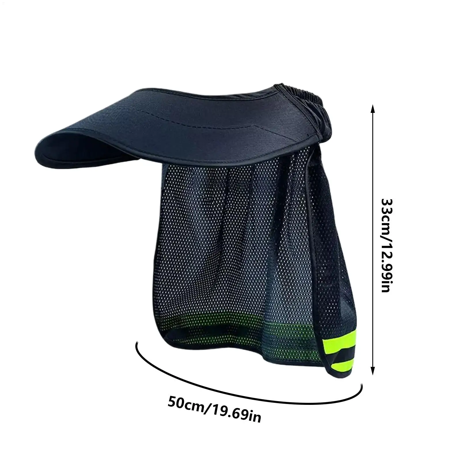 Hard Hat Shade Mesh Neck Sun Shield Reflective Strip Protective Helmet Attachment Reflective Cap Cover for Construction Workers