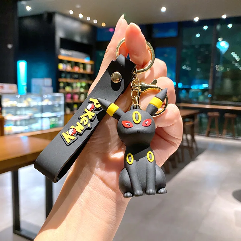 Pokémon Eevee Family Keychain Cartoon Doll School Bag Pendant Car