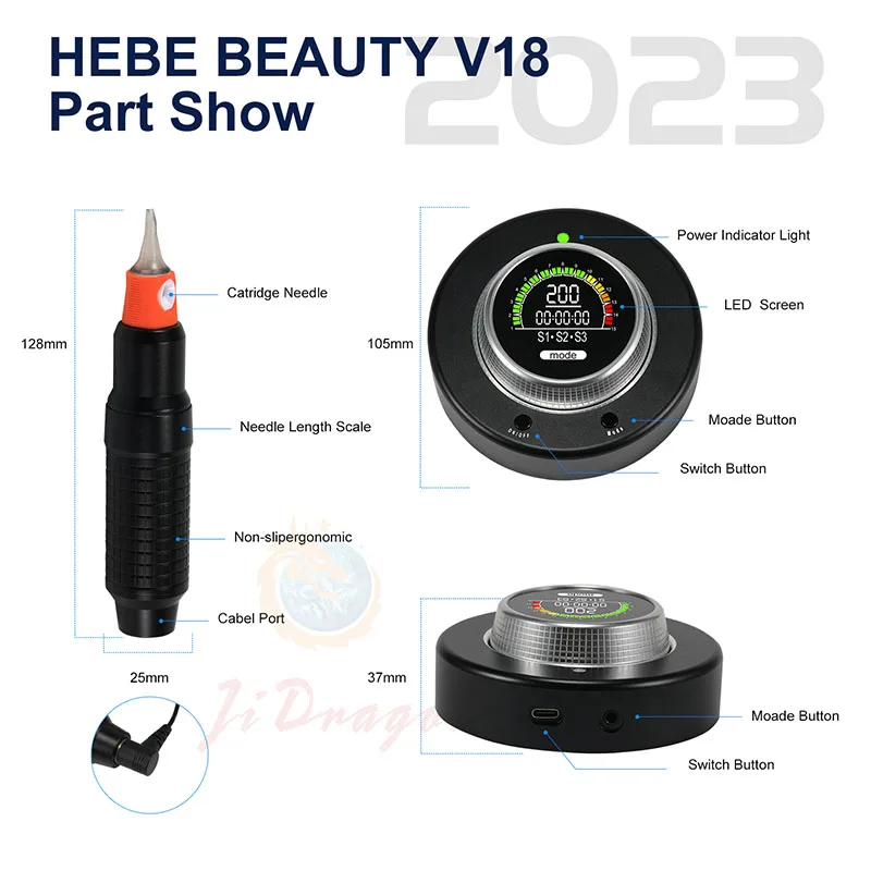 Scalp SMP Tattoo Machine Professional Permanent Makeup Rotate Tattoo Micropigmentation PMU Pen Kit Microblading Eyebrow Lips