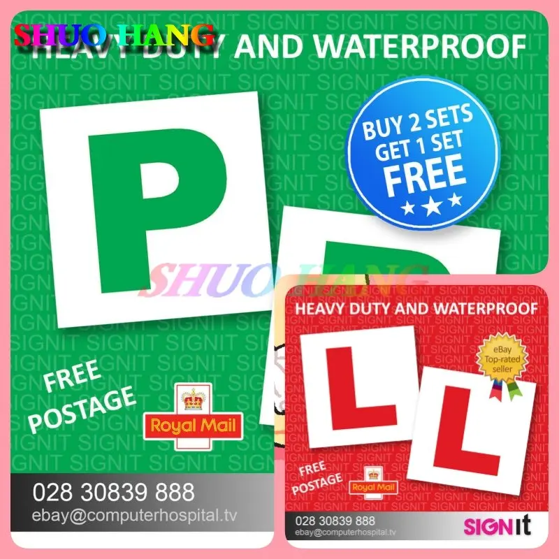 

2 X LEARNER STICKER L Plate Stickers Legal Learner Driver Sticker Self Adhesive 2 PIECE P PLATE CAR LEARNER SIGN STICKER VEHICLE