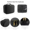Makeup Organizer with Mirror Light 3 Adjustable Brightness Travel Train Case Cosmetic Bag Portable Storage Partition Waterproof 3