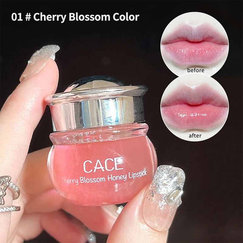 Cherry Blossom Honey Lip Balm Hydrating Plumping Glossy Finish Non-Sticky