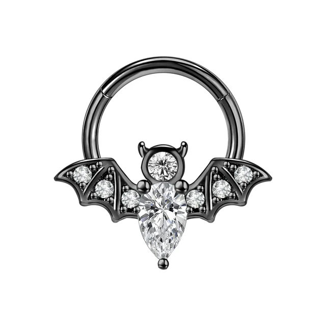 Butterfly Nose Piercing Ring Nase Septum Piercing Ring Titanium Steel Nariz Piercing Ear Cartilage Tragus Goth Piercing Nez Opal Style28