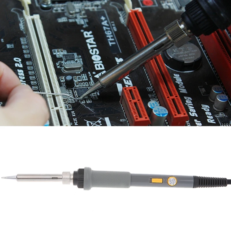 

110V/220V 60W Electric Adjustable Temperature Welding Soldering Iron Gun+5 Tips