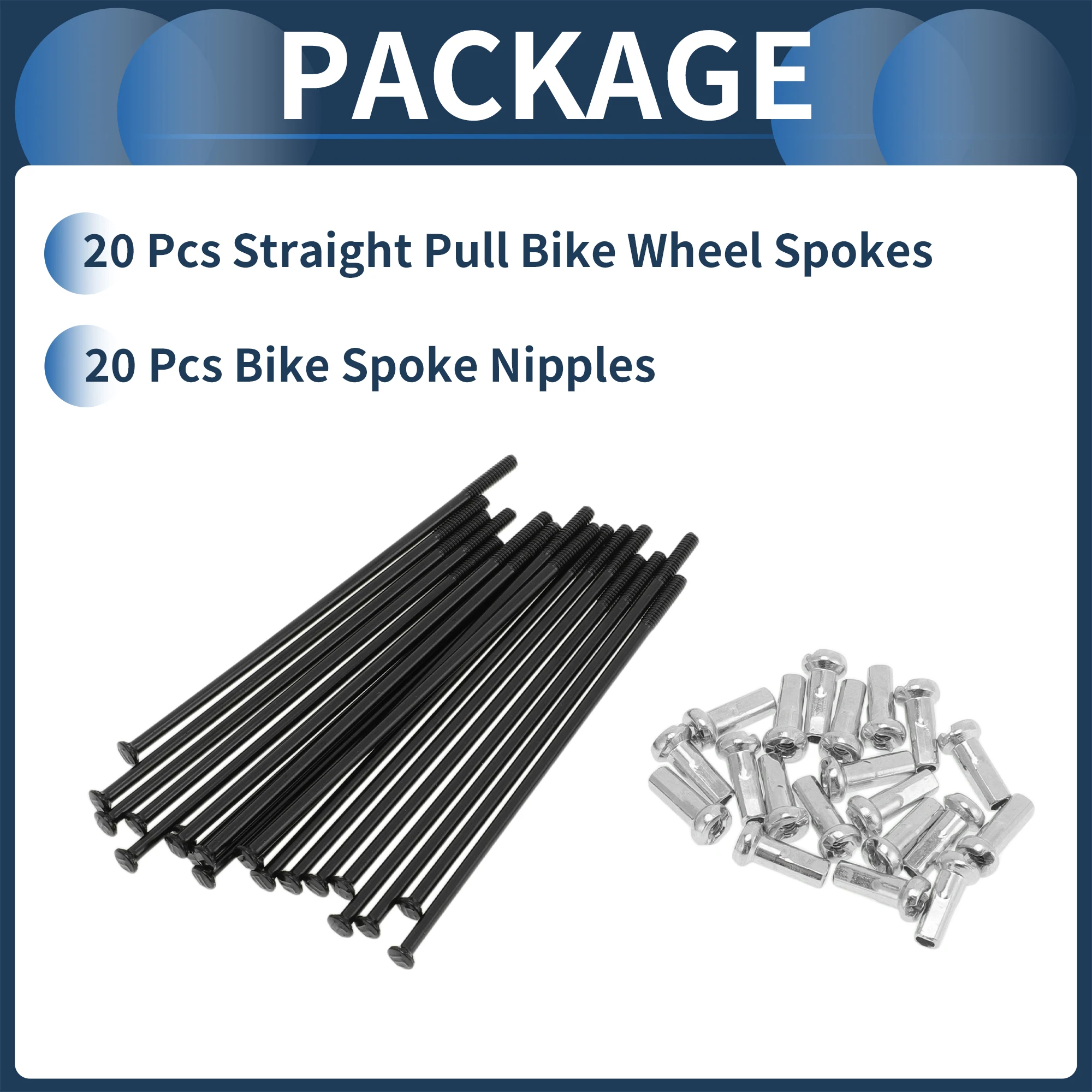 Raggi Per Bici Quarkzman - 12 Pezzi 14G J Bend 293mm Con Cappucci - Nero