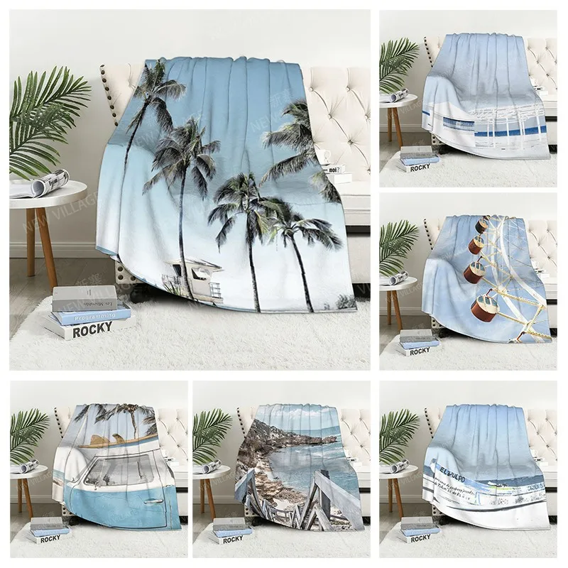 

Plaid sofa for Knee blankets warm winter bed cover throw blanket Decor boho warm fleece Nordic Soft and hairy leaf plant