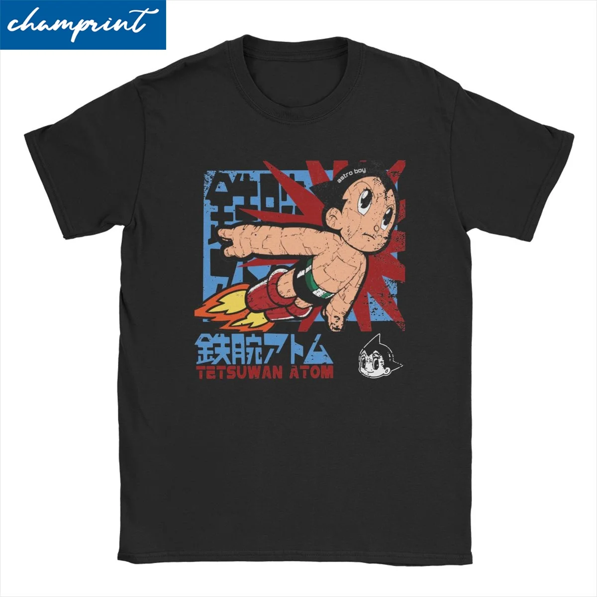 

Men Women's T-Shirt Astro Boy Manga Anime Fashion Cotton Tees Short Sleeve Mighty Atom Astroboy T Shirts Crewneck Tops Graphic