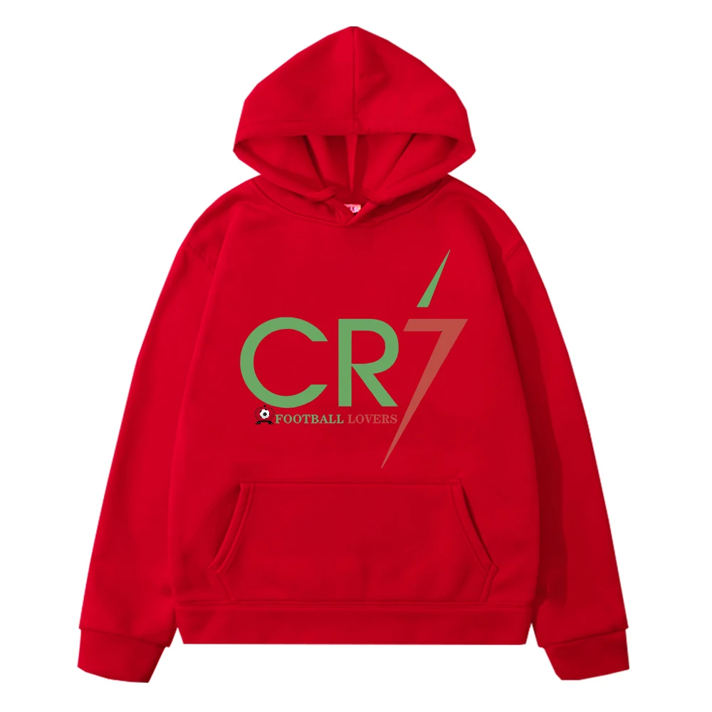 

Football fan CR7 printed Hoodies sweatshirt Autumn boy Jacket Fleece pullover y2k sudadera Kawaii anime hoodie kids clothes girl