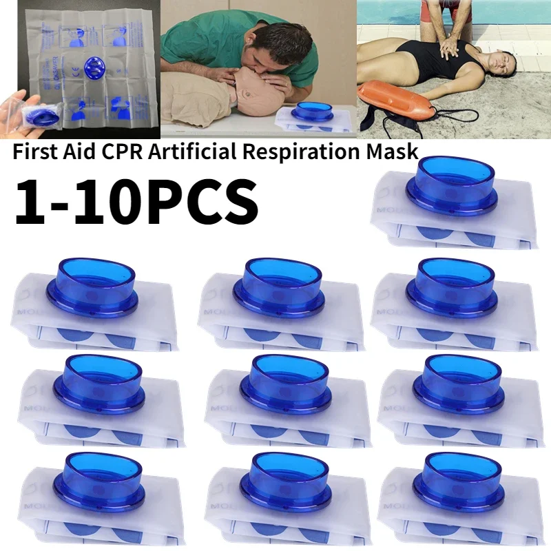 

Disposable First Aid Breathing Respirator Mouth to Mouth CPR Face Shield Artificial Respiration Breathing Mask Rescue Tools