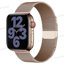 Sleek Milanese Loop Metal Bracelet for 42(S3)-44-45-46-49mm (Vintage gold)