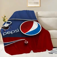 Fashion P-pepsi C-cola Logo Blanket Skin friendly comfort warm soft plush blanket suitable sofa living room office bedroom 2
