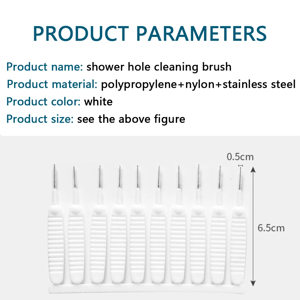 Nobgum 30pcs mini shower head nozzle cleaning brushes anti-clogging shower cleaning  brush multifunctional small hole