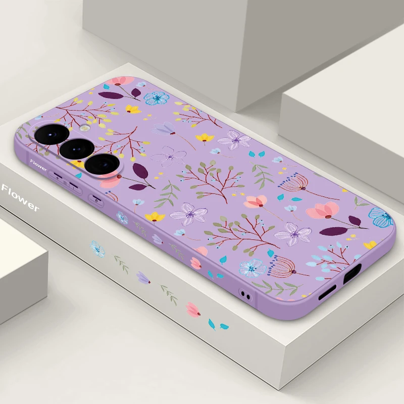 thumbnail image 1 of Funda de lujo con cordón y estampado de flores para Samsung Galaxy, cubierta de silicona Ultra, A55, A54, 5G, A35, A25, A15, A14, A34, A52, S21 FE, S22, S23, S24, 1 of 5