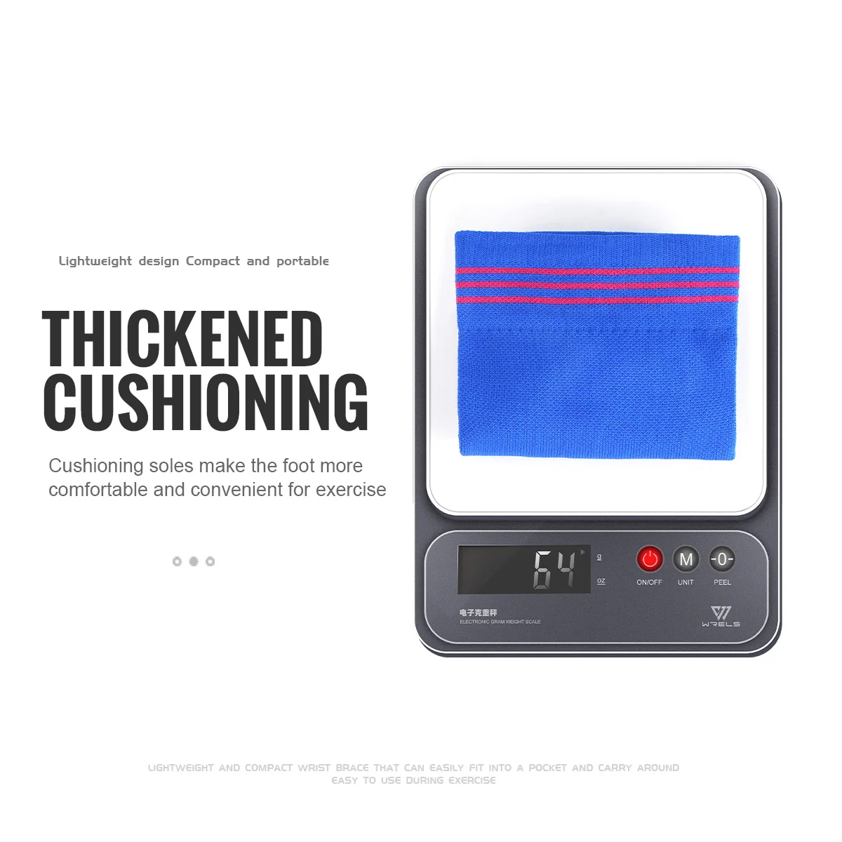 WRELS Sport Compression Socks Shock-Absorbing Anti-Slip Varicose Veins Socks Absorb Moisture Sweat Running Cycling Travel Socks