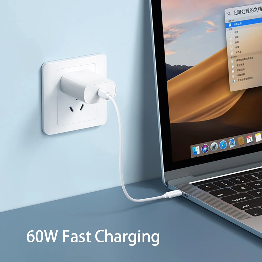Câble de Charge Rapide Portable Type-C de 60 Watts-1
