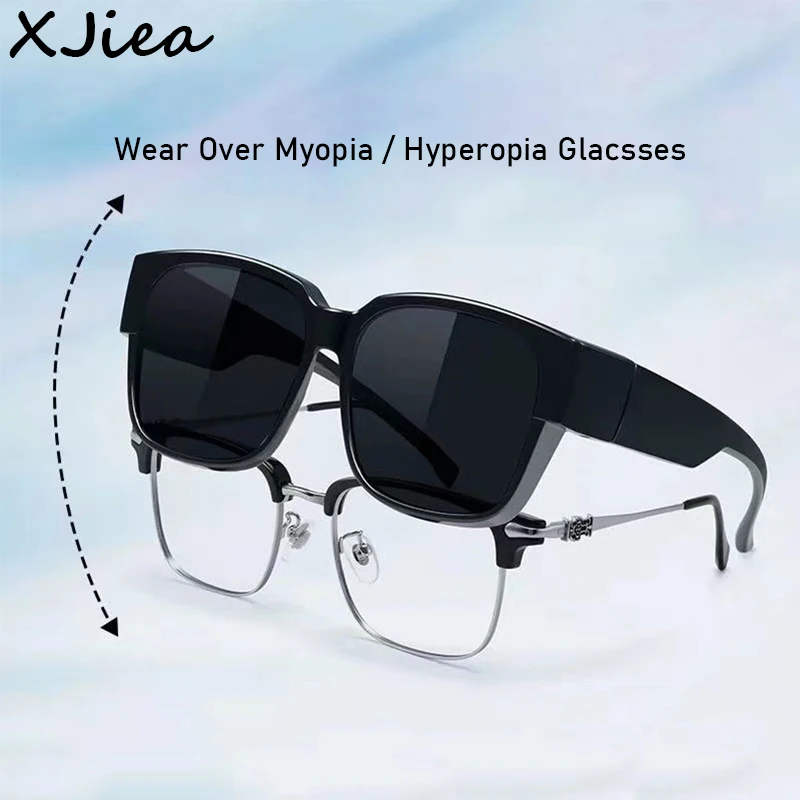 XJiea hommes femmes lunettes de soleil polarisées porter sur la myopie lunettes de Prescription Vintage en plein air voyage Vision nocturne conduite_voghion.com