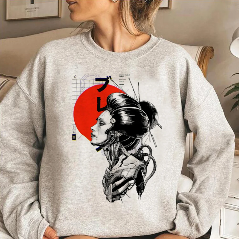 

Techno hoodies women Fleece anime Kawaii anime Hooded Shirt women Fleece sweater