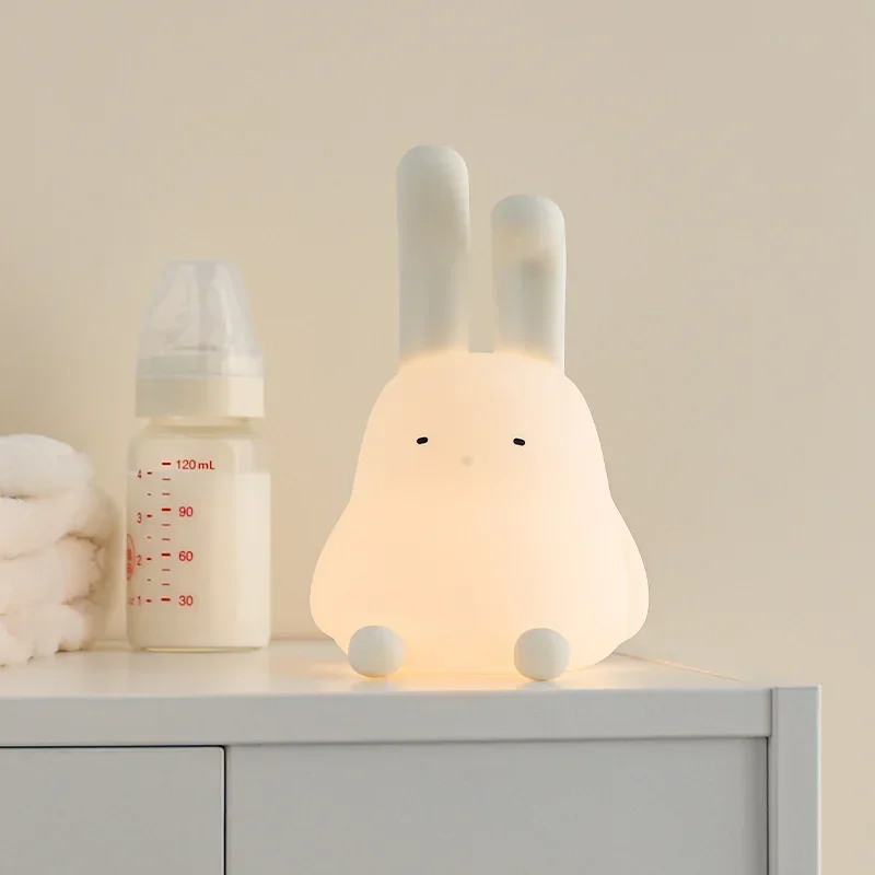 

Cute Rabbit Mood Light Dimmable Led Soft Nightlight for Baby Girlfriend Gift Children's Night Lights Kids Room Decor Timing Lamp