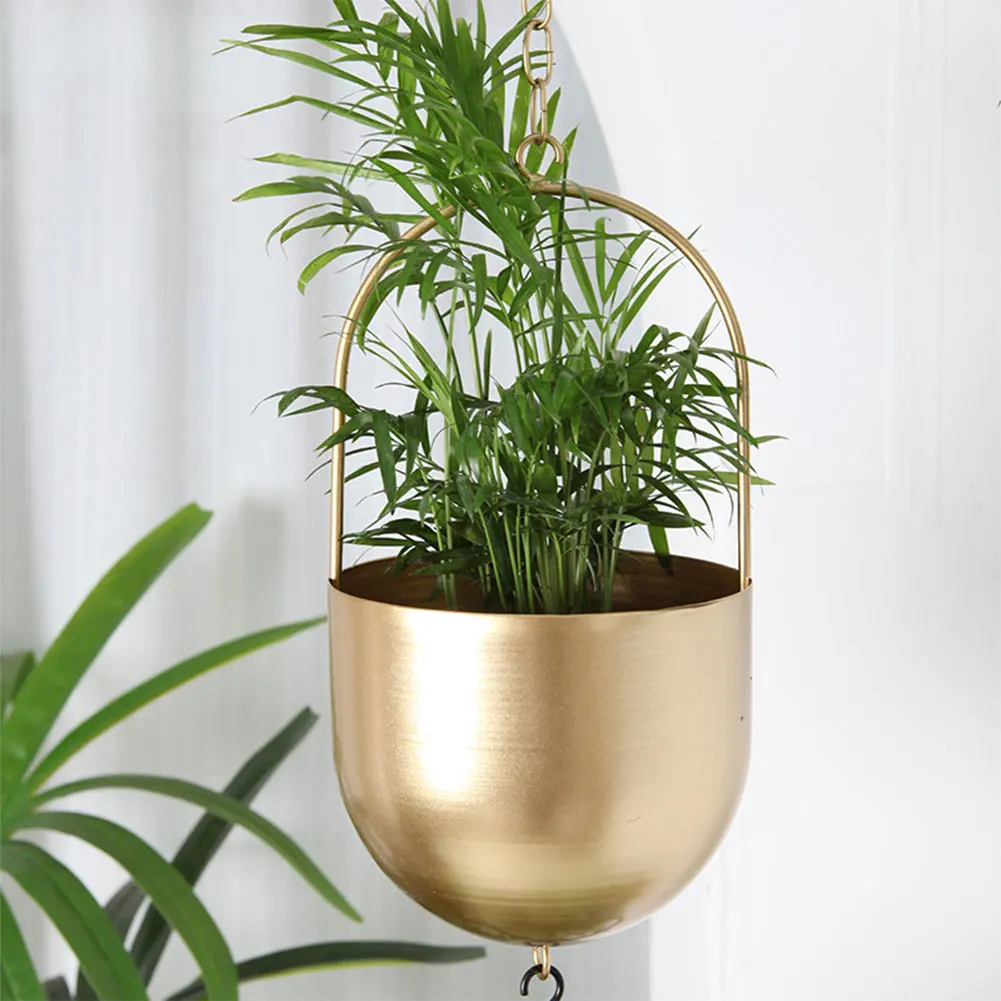 Hanging Planter Pots Minimalist Plant Pot Container Metal Hanging Flower  Pots Creative for Indoor Outdoor Garden Balcony - AliExpress 15