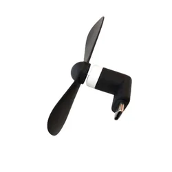 Mini Portable Micro USB Fan - Mobile Phone Cooler Accessory (Black T - C 1)