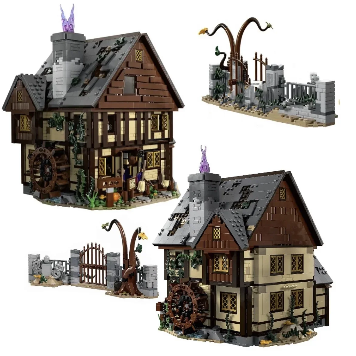 

IN stock New Ideas 21341 The Sisters Cottage Building Blocks Halloween Bricks Toys For Kids Christmas Gift