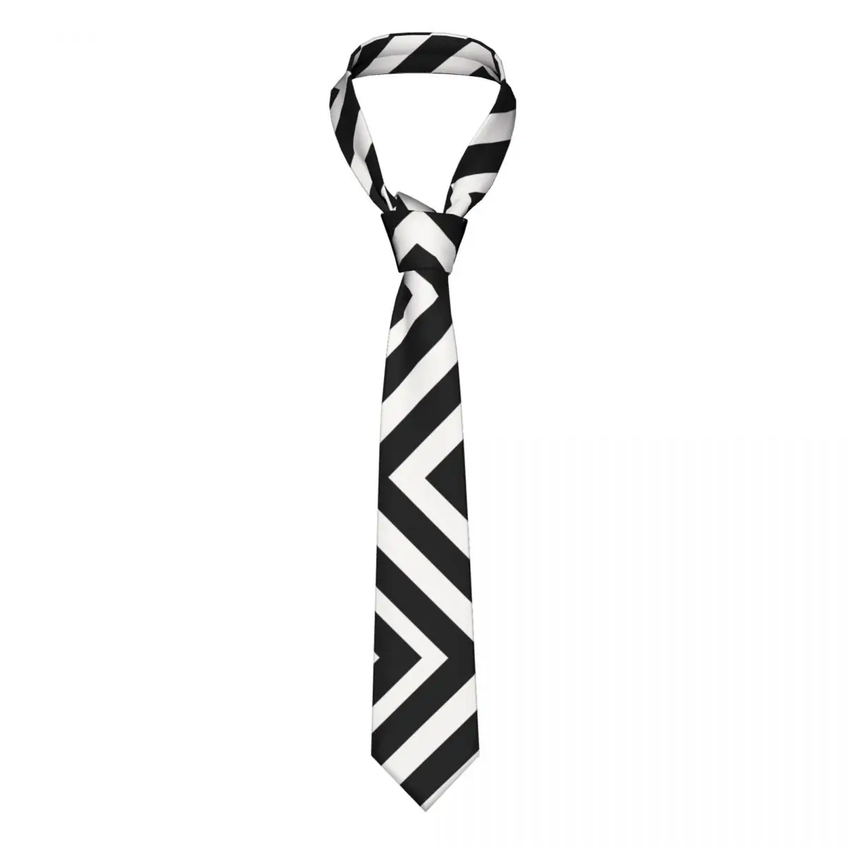 

White Black Streak Tie For Men Women Necktie Tie Clothing Accessories