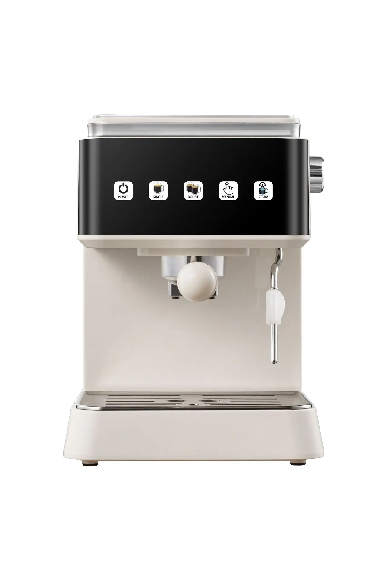 Кавоварка для еспресо на 20 бар, напівавтоматична, для домашнього використання, з підігрівом молока, універсальна, з інтелектуальним нагріванням, з нержавіючої сталі.