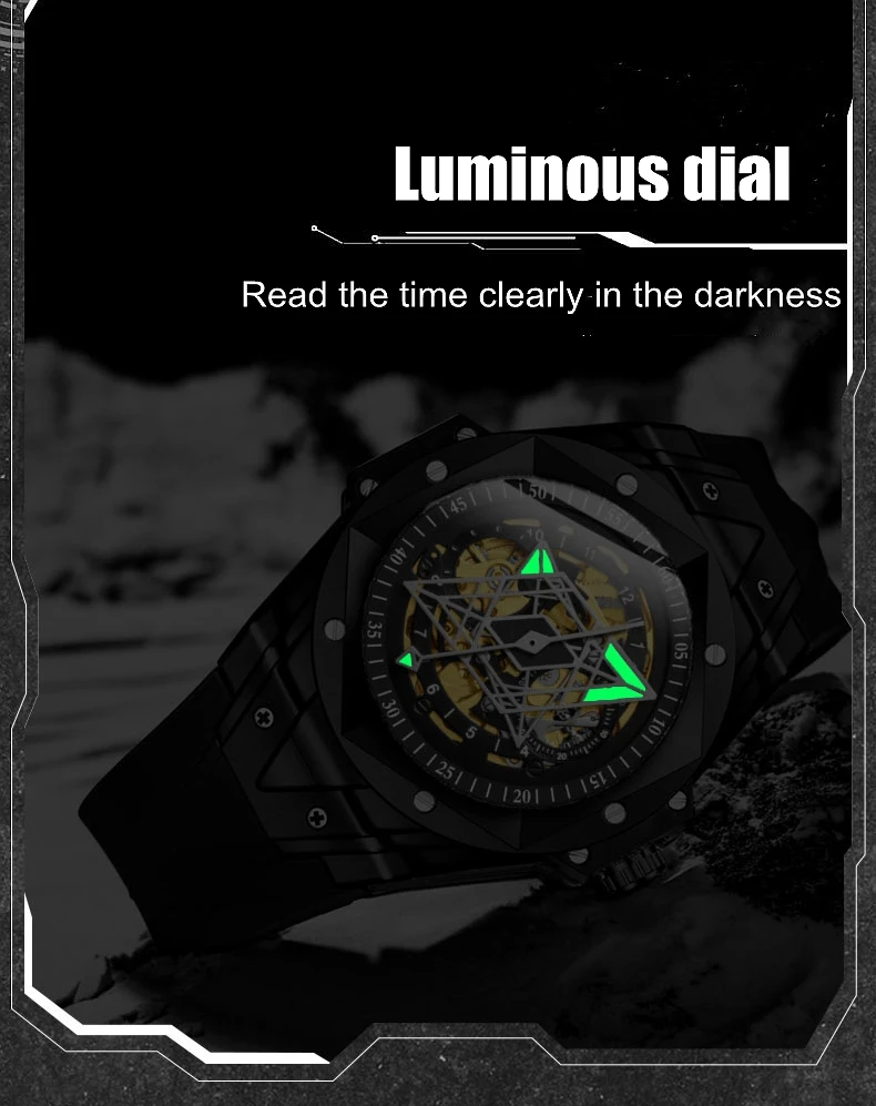 Top Brand New Mens Watches Luxury Business Skeleton Automatic Mechanical Watches Fashion Sport Full Stainless Steel AAA Clocks