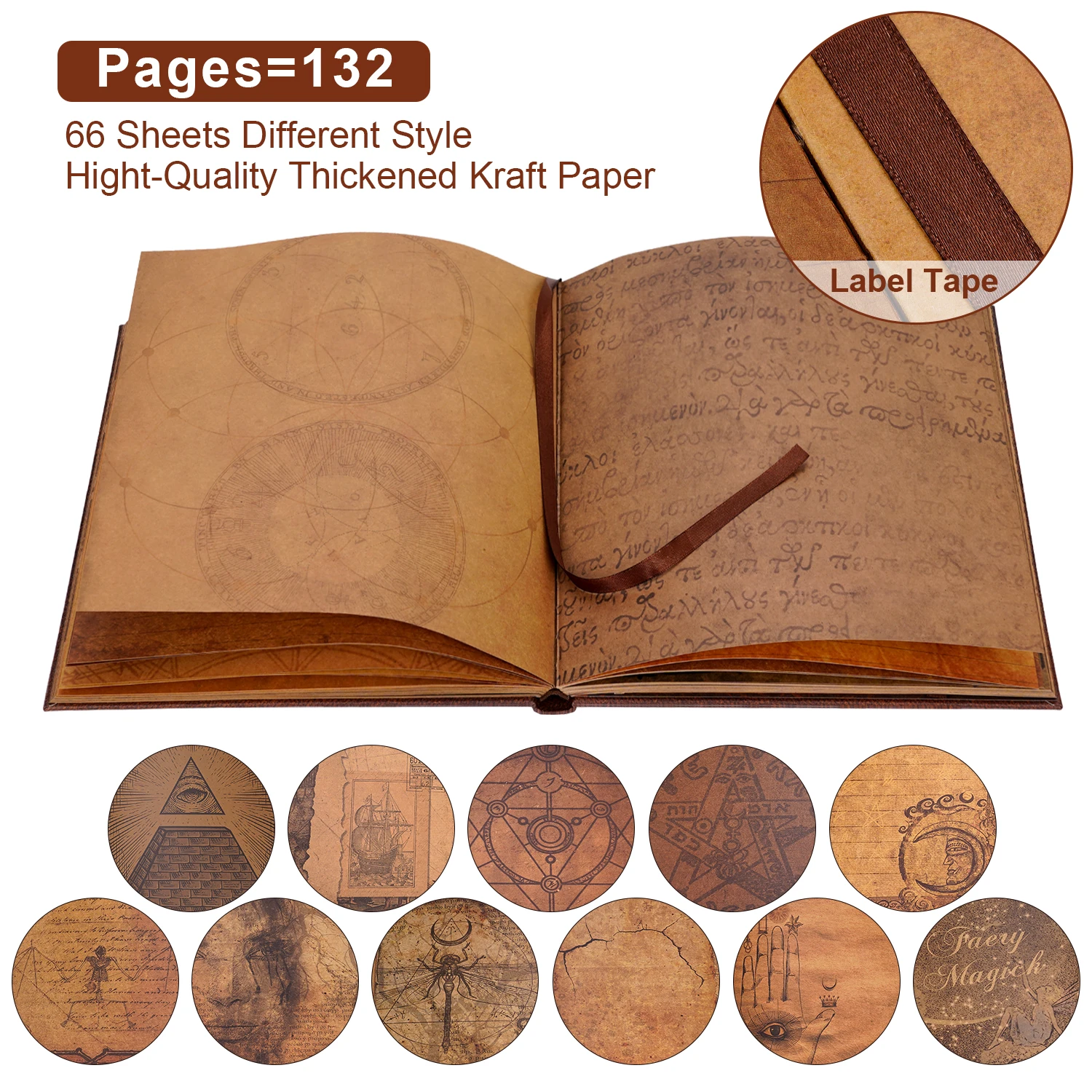 132 페이지 사진 앨범 우리의 모험 도서 DIY 수제 스크랩북 레트로 앨범 기념일 별자리 마법 여행 메모리 선물