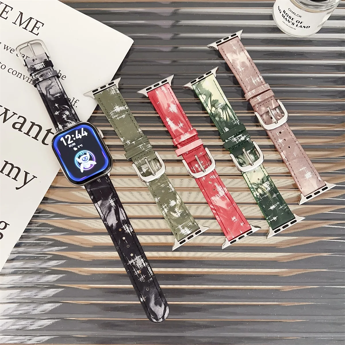 Correa de reloj para smartwatch de cuero pu correa de moda_voghion.com