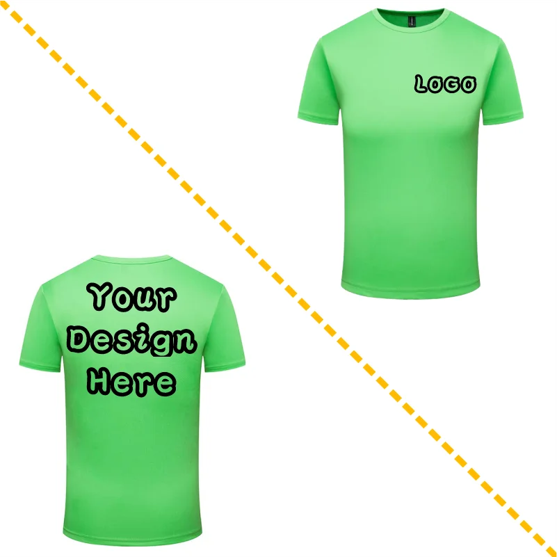T-shirt girocollo ad asciugatura rapida in 10 colori T-shirt da corsa con logo ricamato stampato personalizzato Sport Fitness Top manica corta 4XL - immagine 2