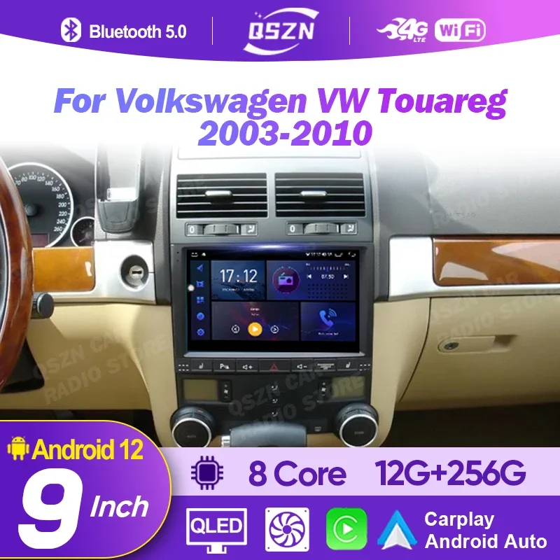 

Автомагнитола для Volkswagen VW Touareg 2003 - 2010 Android 13, мультимедийный видеоплеер, навигация GPS, Авторадио Carplay 2K QLED IPS