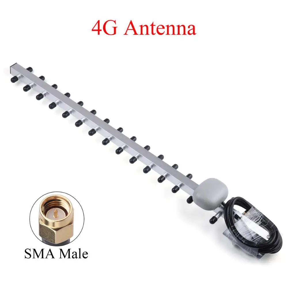 25dBi 고이득 4G/2.4G WiFi 야기 안테나 RP-SMA/SMA 남성 커넥터(케이블 포함) 무선 네트워크 성능 향상용