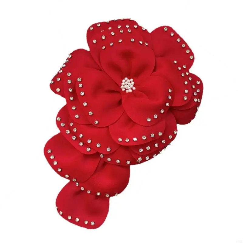 49MC Blingbling Flower Patches Sew on Bannner Repair For Clothing Applique Patches Jeweled Sew On Craft