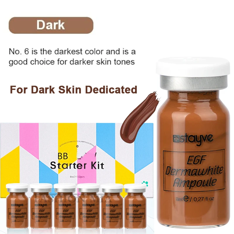 Stayve BB Cream Glow Dark Skin Foundation Kit Niacinamide/Peptides Brighten Concealer More Suitable For Black Women Skin Care