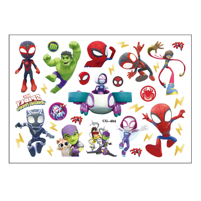 Disney Spidey And His Amazing Friends Temporary Tattoos For Kids Birthday Party Supplies Favors Cute Tattoos Stickers Decoration tattoo sticker temporary tattoos