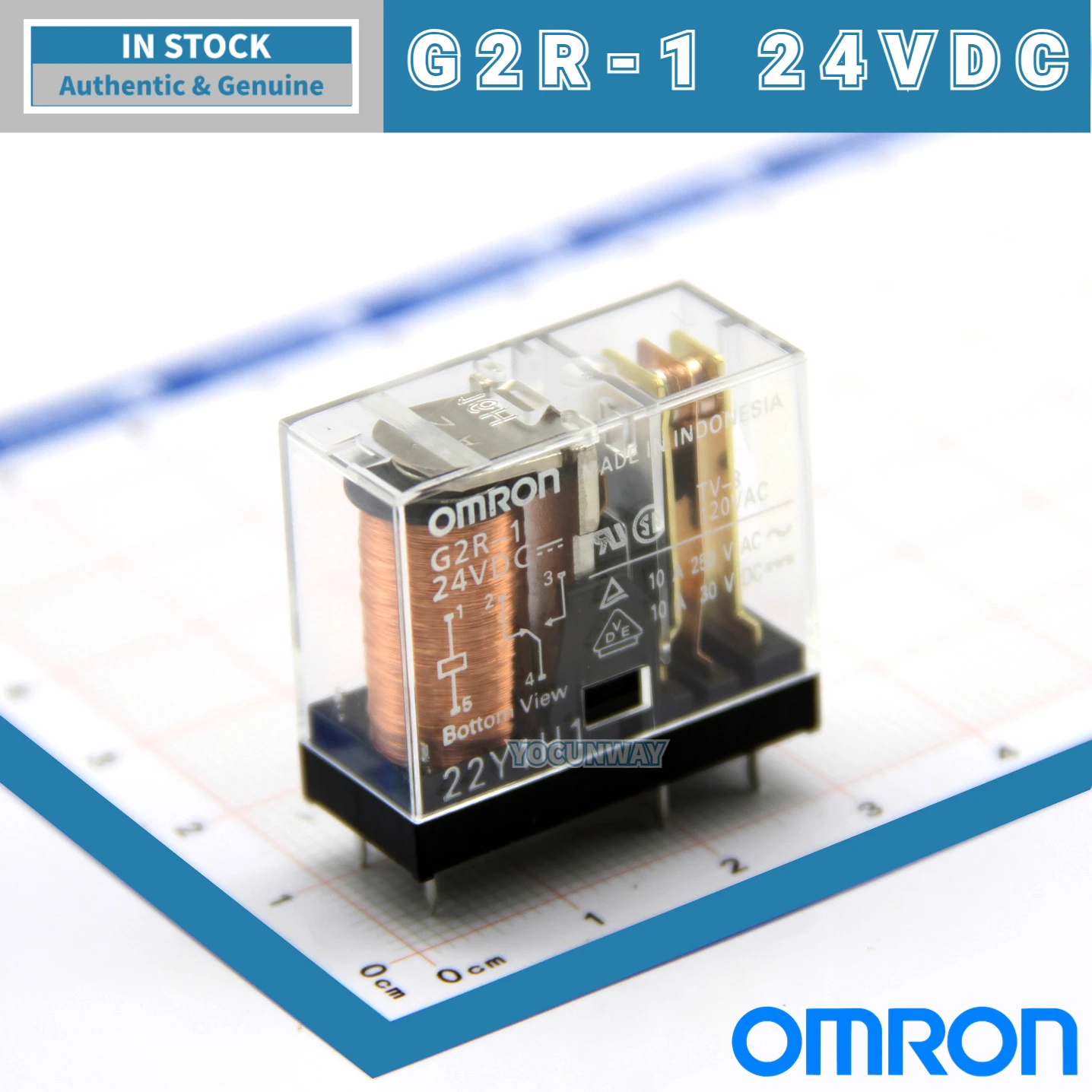 New Authentic Original OMRON PCB Power Relay G2R-1-1A-E 1-E 12VDC 24VDC DC5V 12V 110V 220V AC110V 220V 230V 5 PIN 10A