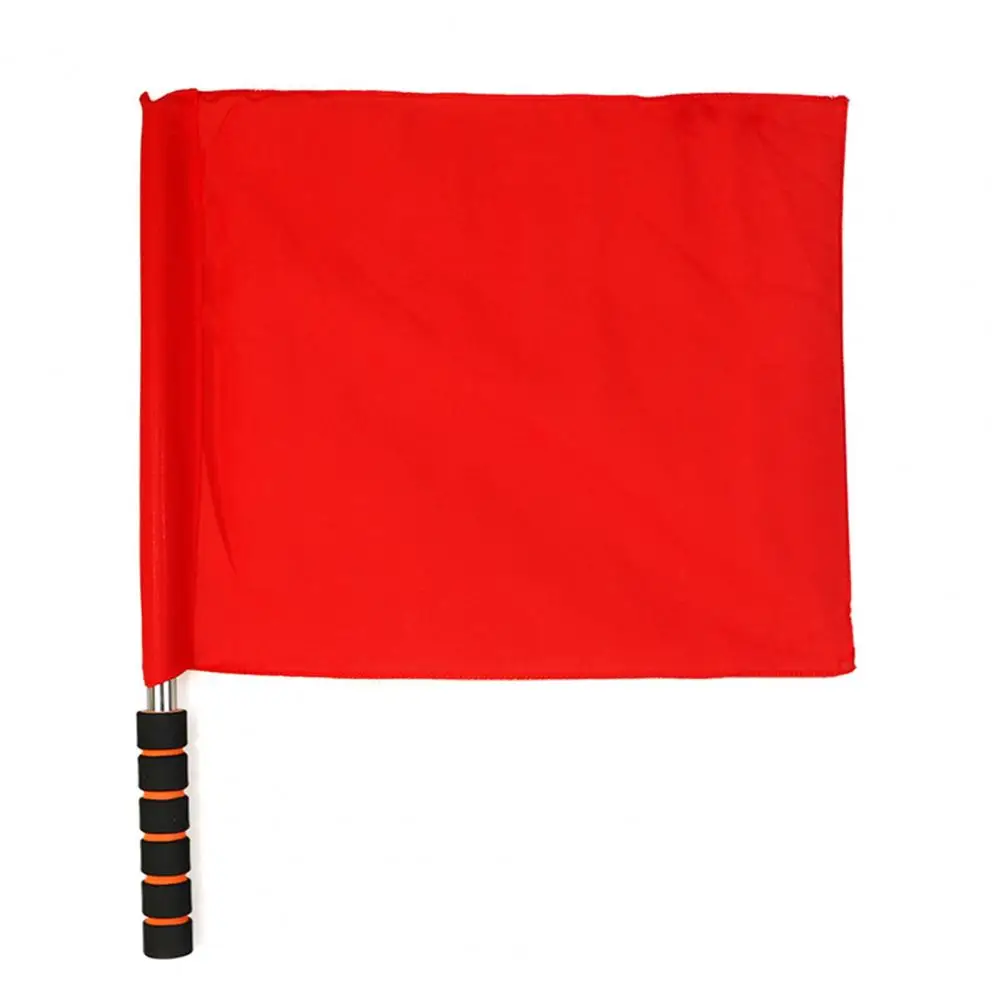 Portable Referee Soccer Flag 4 Colors Soccer Referee Flag Anti-slip Soccer Judge Referee Linesman Flag for Football signal flag 1 set wear resistant plaid not easy to deform soccer judge linesman flag referee tool