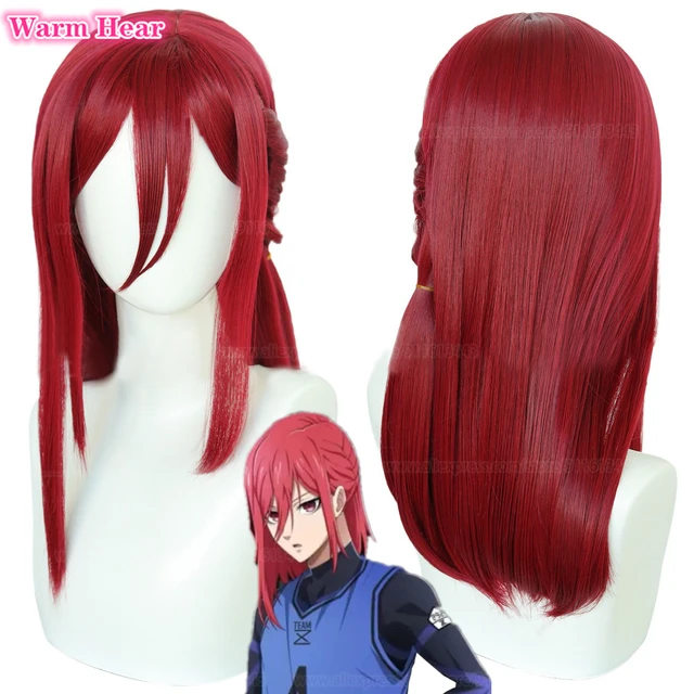  Anime BLUE LOCK Cosplay wig Meguru Bachira Hyouma Chigiri Cos  Wigs Black Red Heat Resistant Synthetic Hair For Man Women Halloween Party  with Free Cap (Hyouma Chigiri) : Clothing, Shoes 