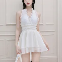 Women's 2025 New Fairy Style Sexy Skirt Swimsuit Hot Spring Bathing Suit Cover up Princess Dress Swimming Water Sport Suit