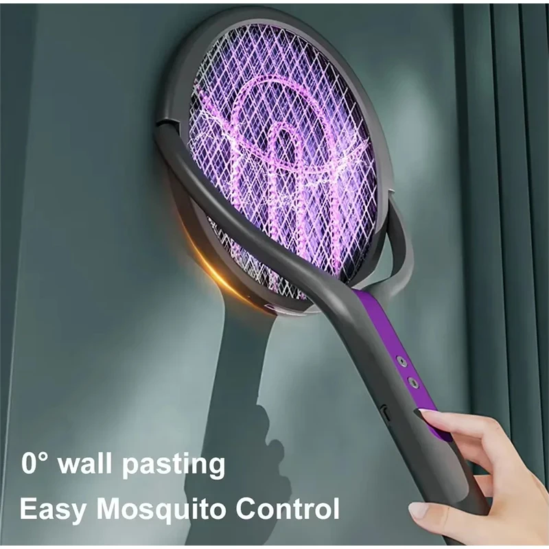 Electric Mosquito Racket And Bug Zapper Lamp Rechargeable Home_voghion.com