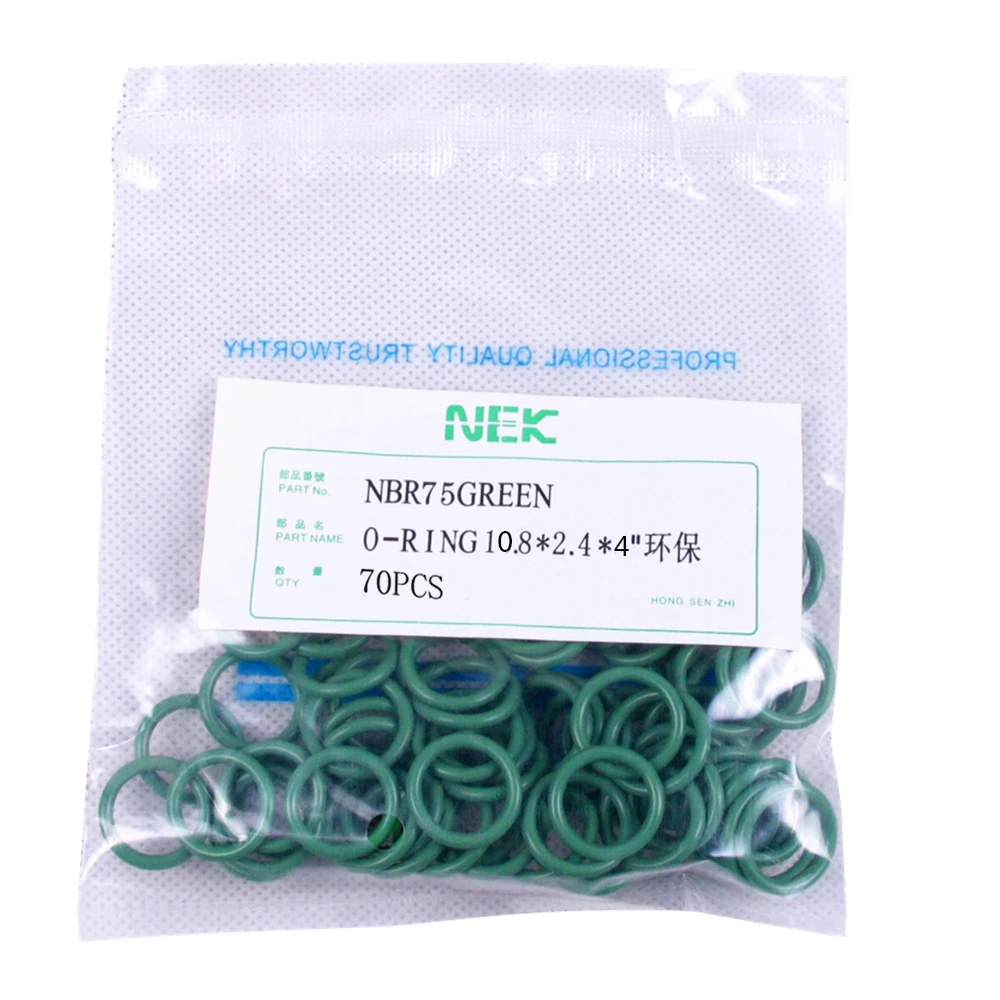 (10.8*2.4mm) #8 R134a NBR Rubber O-Ring Seal Kit High Temperature Resistance for Car Air Conditioning valve 5/16 3/8 1/2 5/8 o ring set