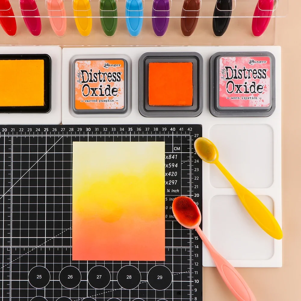 Inkpad Holder L-Shape Square Non-Slip Silicone Corner