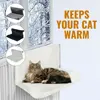 2PCS/1PCS Pet Cat Animal Hammock Luxury Radiator Bed Hanging Winter Warm Fleece Basket Hammocks Metal Iron Frame Sleeping Bed 5