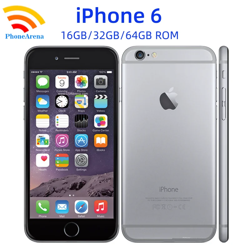 iPhone Mobile Phone Original iPhone 6 16GB 32GB 64GB ROM 4.7" IPS LCD Fingerprint New Battery Unlocked 4G