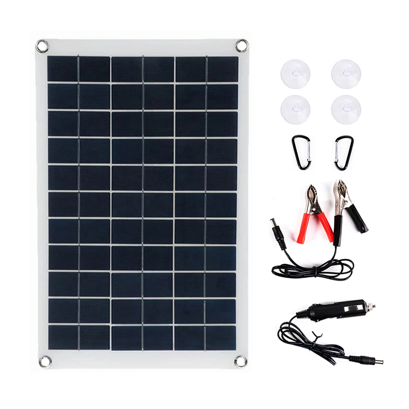 110/220V Solar Power System 20W Solar Panel Battery Charge 30A Controller 6000W 12V 220V Inverter Complete Power Generation Kit grid solar inverter