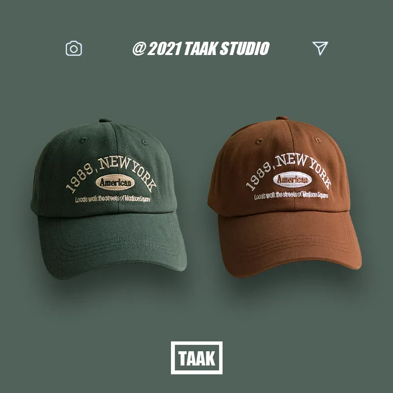 1989 American Retro Men's And Women's Baseball Caps Street Lettered Embroidery Retro Flat Caps Solid Black And White Hip Hop Cap 1989 American Retro Men's And Women's Baseball Caps Street Lettered Embroidery Retro Flat Caps Solid Black And White Hip Hop Cap