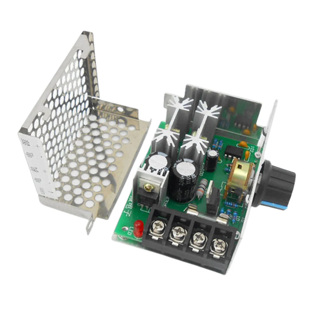 DC9-60V PWM DC 모터 컨트롤러, PWM 속도 제어 드라이브 모듈, 고전력 25kHz 배리어 터미널 블록, 12V, 24V, 36V, 48V, 60V, 20A